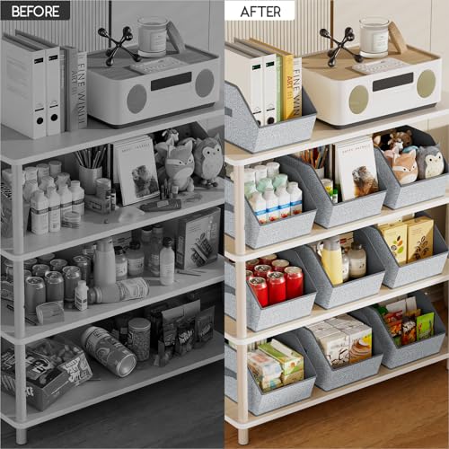 Fabric Closet Storage Cubes Square Storage Bins with Dual Handles
