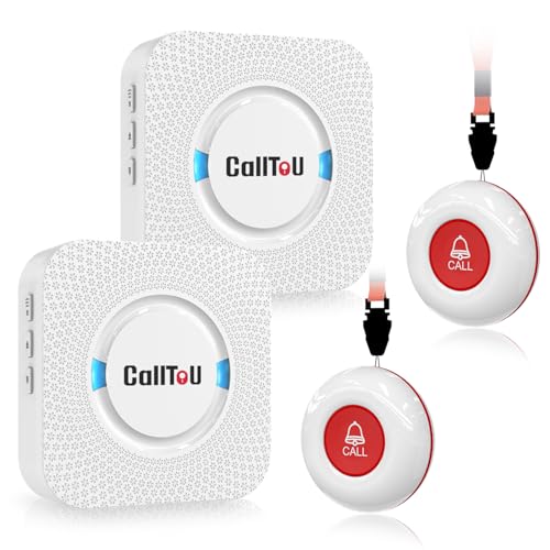 Wireless Caregiver Pager Smart Monitoring System Alert Buttons Hand Call Bell for Elderly Seniors Patients