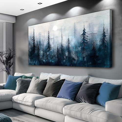 Wall Art for Living Room Canvas Wall Decor for Bedroom Office Wall Decoration Landscape Paintings Modern Purple Lake View Wall Pictures Artwork Hotel Room Home Decor Ready to Hang 20x40 in
