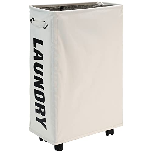 Rolling Laundry Basket Hamper on Wheels