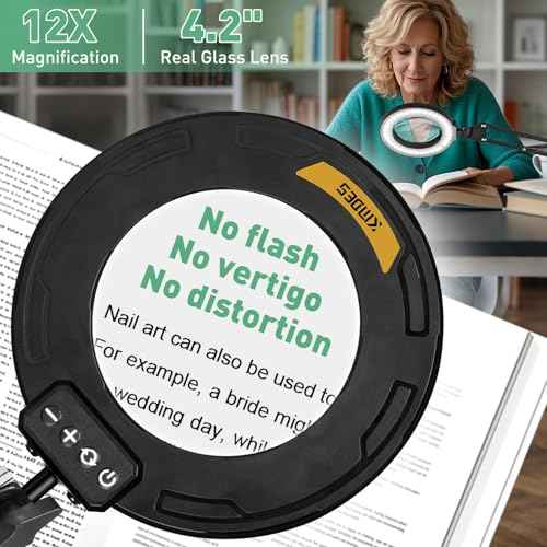 Magnifying Glass with Light and Clamp
