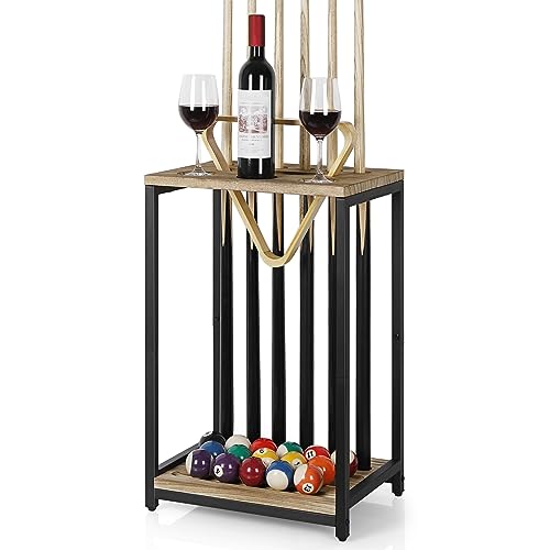 Pool Cue Holder Pool Stick Holder Pool Cue Stick Rack Wood Floor Stand Billiard Stick Holder Pool for Billiard Room Club