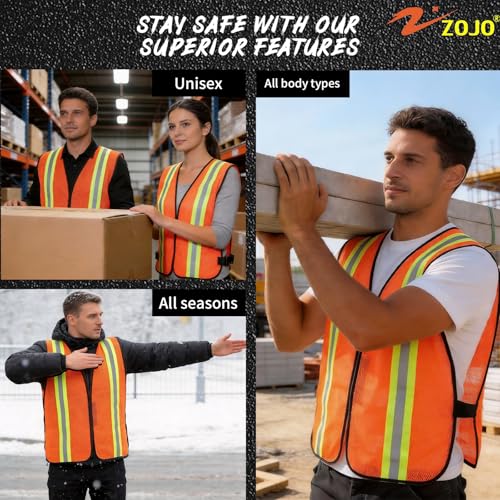 High Visiblity Reflective Mesh Safety Vest Bulk 10 Pack
