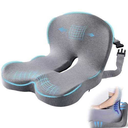 Ergonomic Seat Cushion with Adjustable Strap