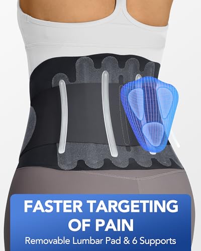 Back Brace for Women with 3D Lumbar Pad & 6 Flexible Supports