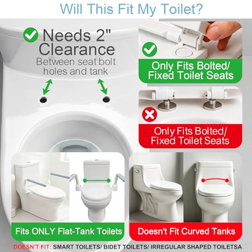 Toilet Safety Rails for Seniors with Flip