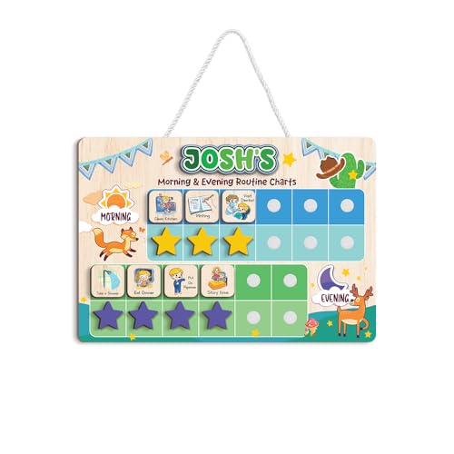 Wooden Chore Chart for Kids Visual Schedule