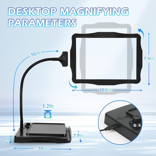 Magnifying Glass with Light and Stand