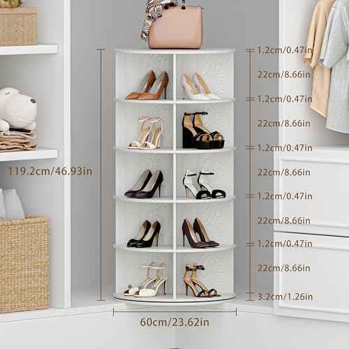 Wooden Rotating Shoe Rack