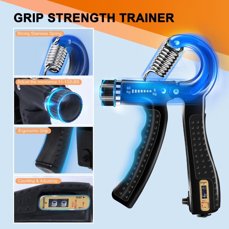 5PCS Grip Strength Trainer Kits