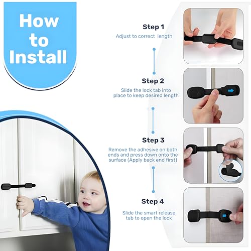 3M Adhesive Child Safety Strap Locks by Baby Proof Me