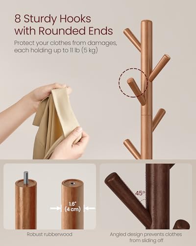 Solid Wood Coat Rack