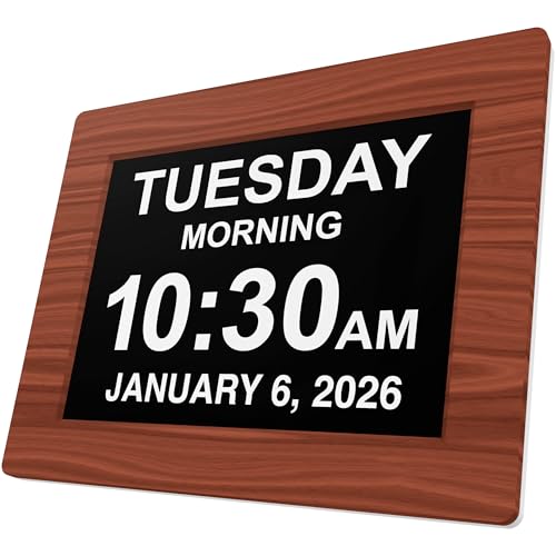 Day Clock Large Digital Display with Date and Day of The Week