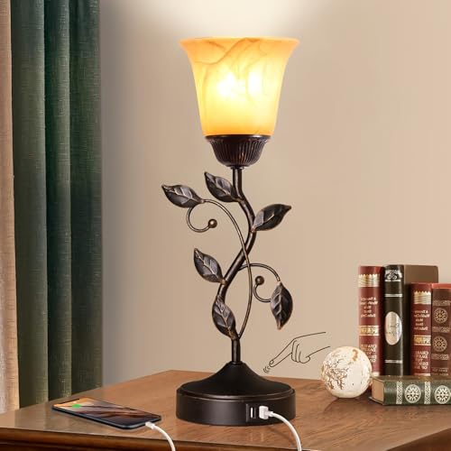 Touch Control Table Lamp with 2 USB Charging Ports