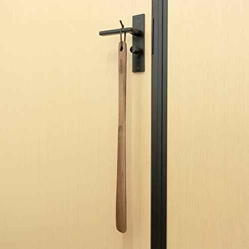 2 Pack Long Handle Wood Shoe Horn for Men 24in Wooden Shoe Horn Long Handled for Seinors Women Kids Wood Shoe Helper