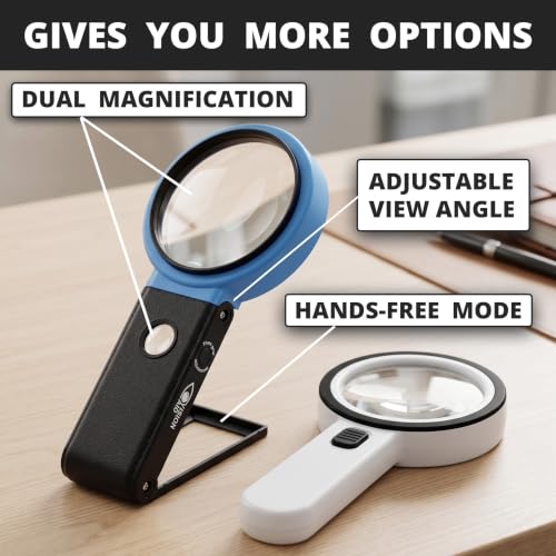 Hands Free Magnifying Glass with LED Lights