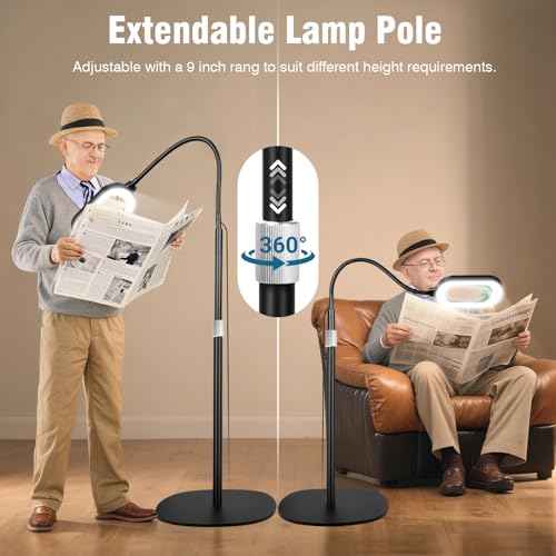 Gooseneck Magnifying Floor Lamp