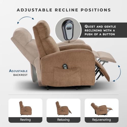 Textured Microfiber Power Lift Recliner Chair for Elderly