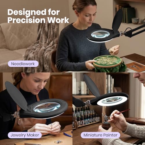 Elite XL HD Bifocals Super LED Magnifying Lamp with Clamp