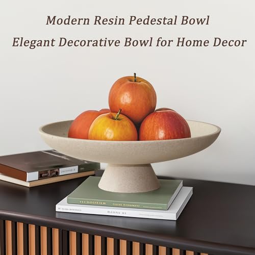 Modern Resin Pedestal Decorative Bowl