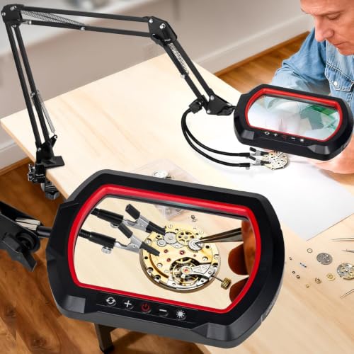 Magnifying Glass with Light and Clamp