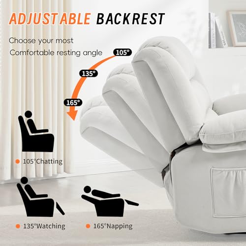 360°Swivel Rocker Recliner Chair for Adults