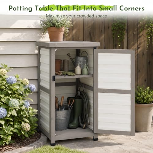 Wood Outdoor Storage Cabinet Weatherproof