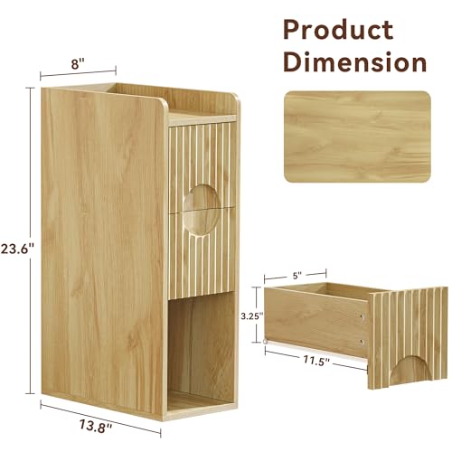 Narrow Nightstand Set of 2