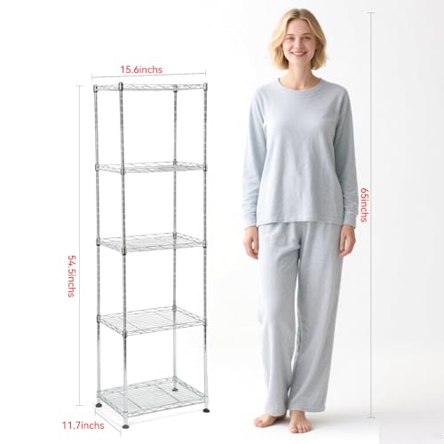 Heavy Duty Black Steel Wire Shelving NSF Certified. Adjustable Storage Rack for Kitchen