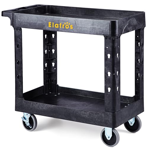 Heavy Duty Plastic Utility Cart 34 x 17 Inch