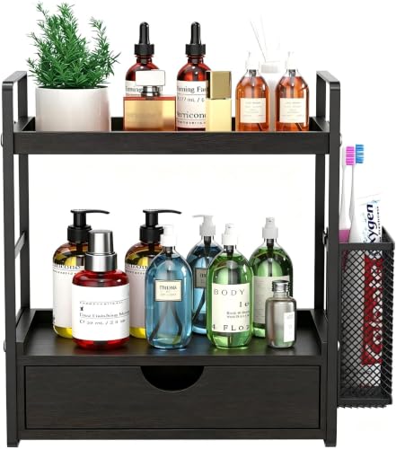 Bathroom Counter Organizer with Basket