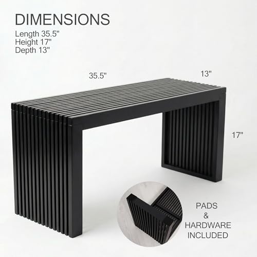 Modern Indoor Bamboo Wood Storage Bench for Entryway