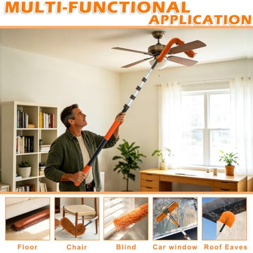 Dusting Kit Long Duster with Extension Pole for High Ceilings