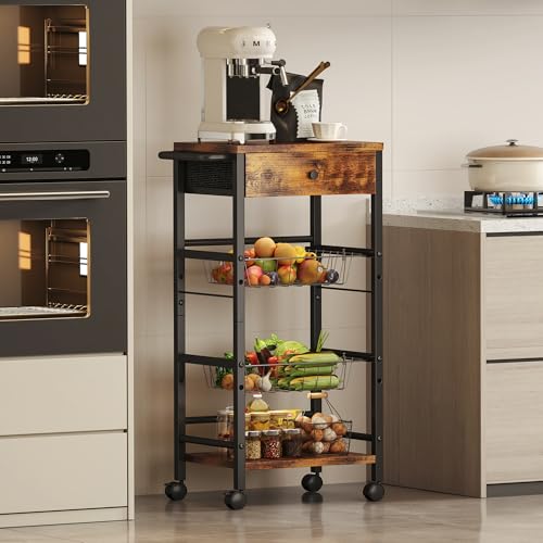Kitchen Organizer and Storage Cart