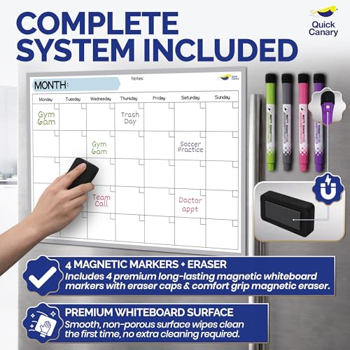 Magnetic Dry Erase Calendar for Refrigerator
