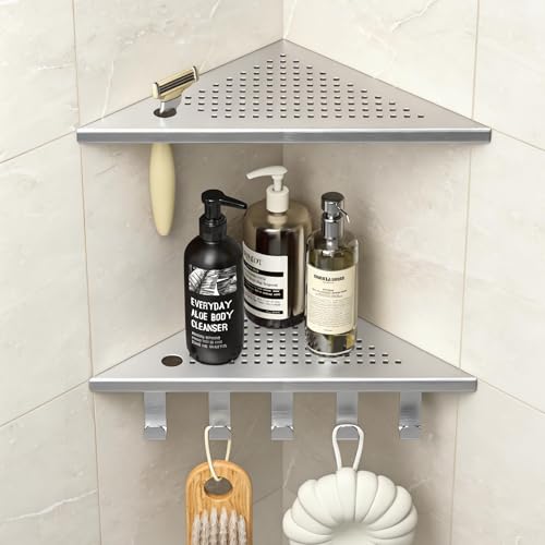 Grout in Shower Shelves with Hooks