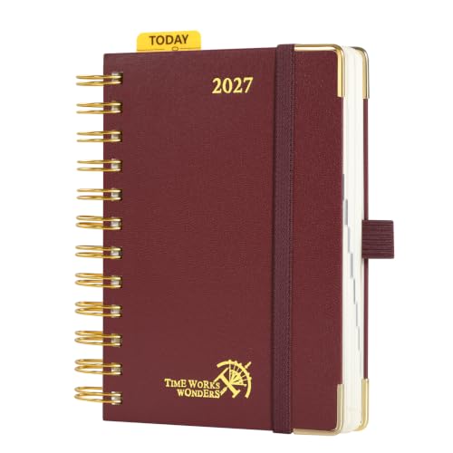 2026 2027 Academic Daily Planner One Page Per Day Hardcover Appointment Book with Hourly Time Slots