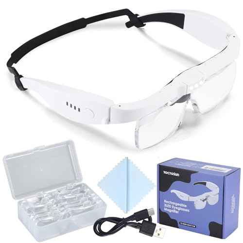 Magnifying Glasses with 3 LED Lights and 5 Detachable Lenses