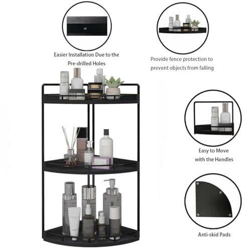 3 Tier Corner Bathroom Organizer Countertop for Storage