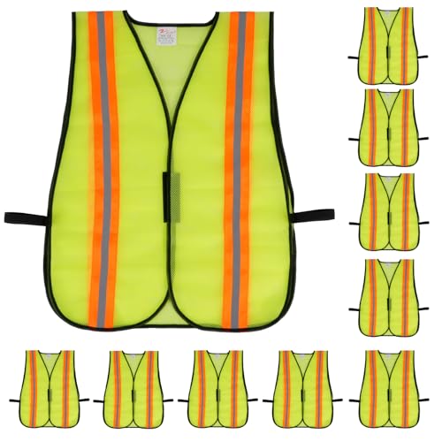 High Visiblity Reflective Mesh Safety Vest Bulk 10 Pack