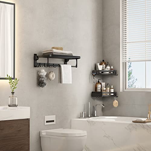 adhesive mounting shower caddy