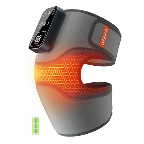 Cordless Knee Massager with Heat Vibration for Pain Relief