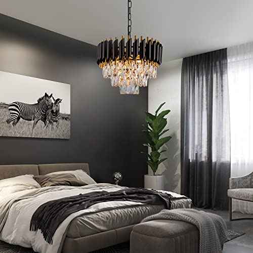 Modern Luxury Crystal Chandelier Light Fixture for Dining Room Living Room