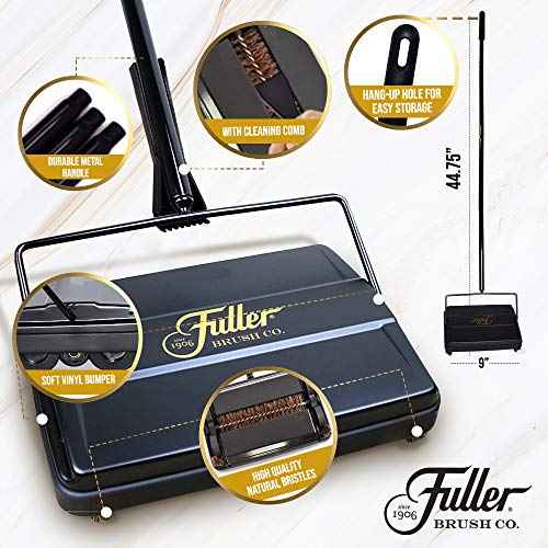 Electrostatic Carpet & Floor Sweeper with Additional Rubber Rotor