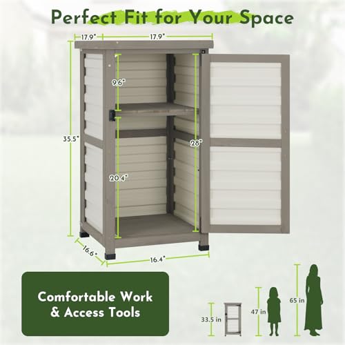 Wood Outdoor Storage Cabinet Weatherproof