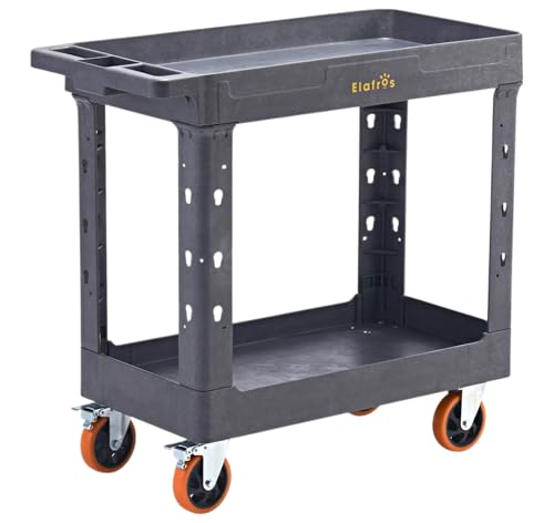 Heavy Duty Plastic Utility Cart 34 x 17 Inch