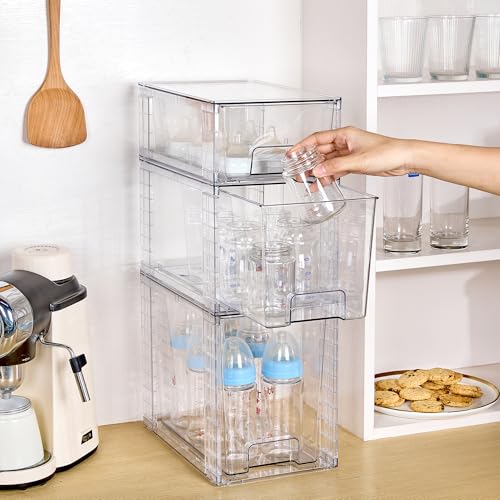 Easily Assemble Clear Storage Dawers Set