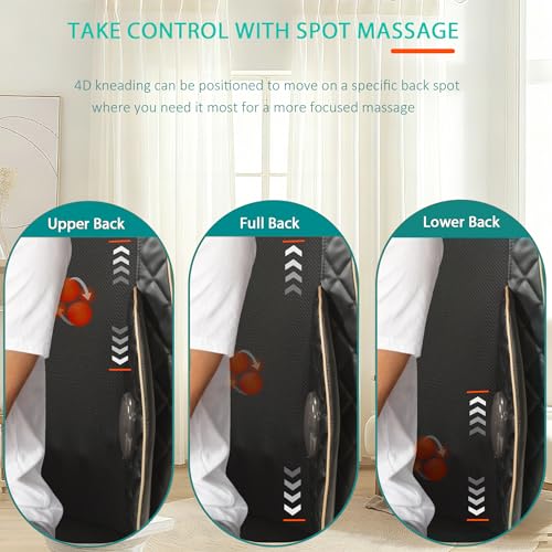 Shiatsu Neck and Back Massager Chair Pad with Heat