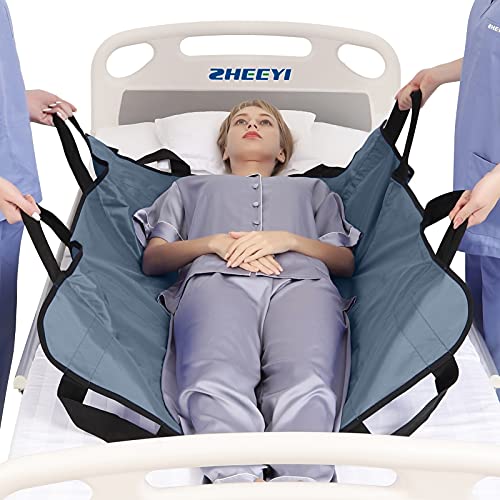 Positioning Bed Pad with Reinforced Handles Patient Transfer Sheet Aid Assistant for Body Lifting