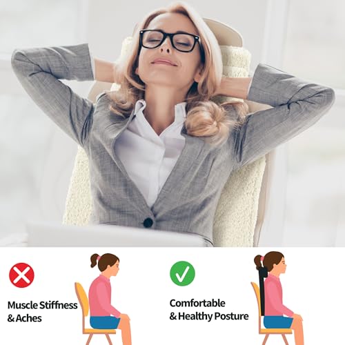Sherpa Fleece Lumbar Support Pillow with Headrest for Recliner